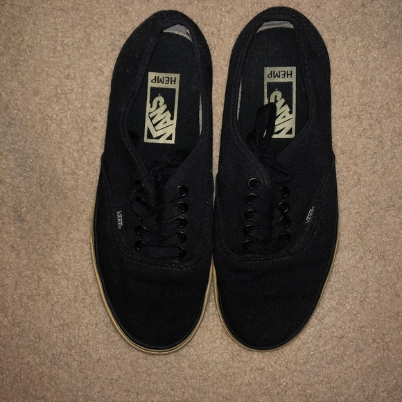 Black HEMP Vans Shoes - Picture 1 of 4